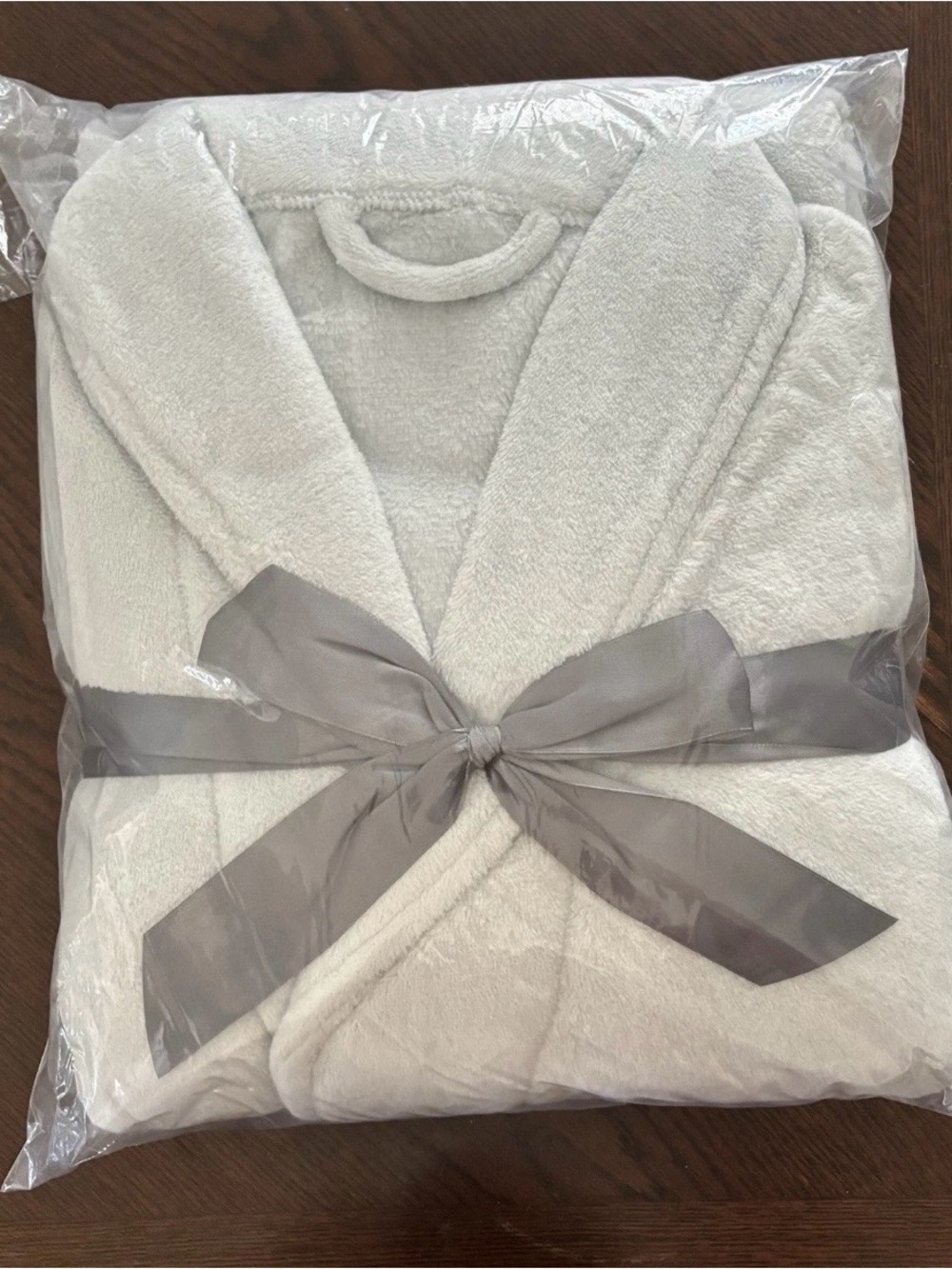 Plush Women's Robe - Light Gray